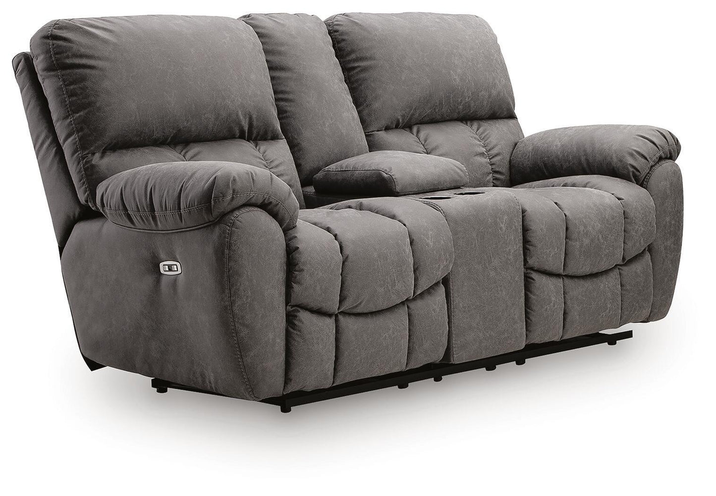 Hadrian Pike - Power Reclining Loveseat/Console/Adjustable Headrest - Galaxy
