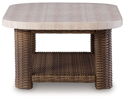 Angel Island - Rectangular Cocktail Table - Beige / Brown