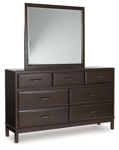 Vanmore - Dresser And Mirror - Dark Brown