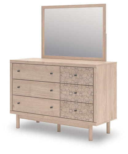 Shapella - Dresser And Mirror - Tan