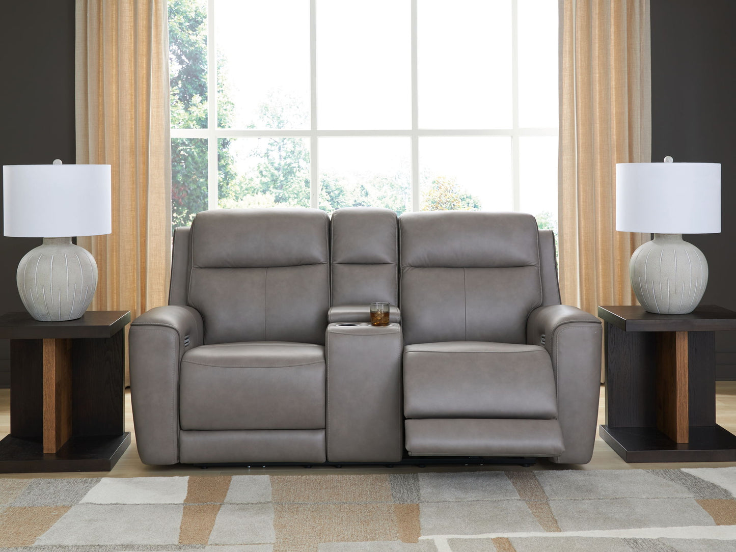 5Z-Relaxation - Power Reclining Loveseat with Console / Adj Headrest