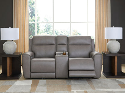 5Z-Relaxation - Power Reclining Loveseat with Console / Adj Headrest