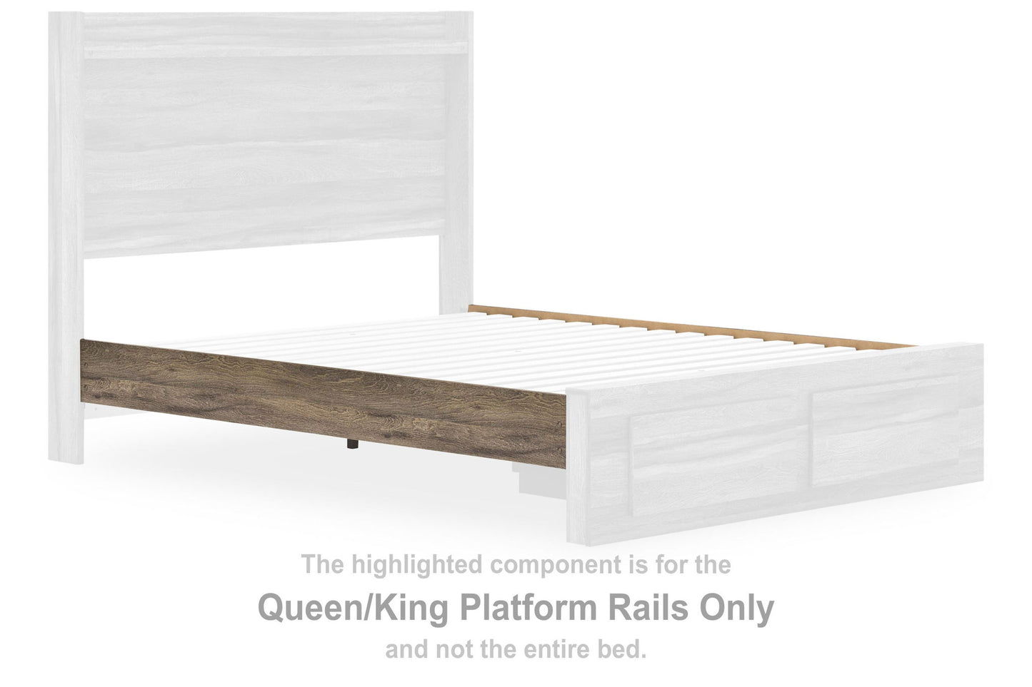 Baystorm - Queen/King Platform Rails - Brown