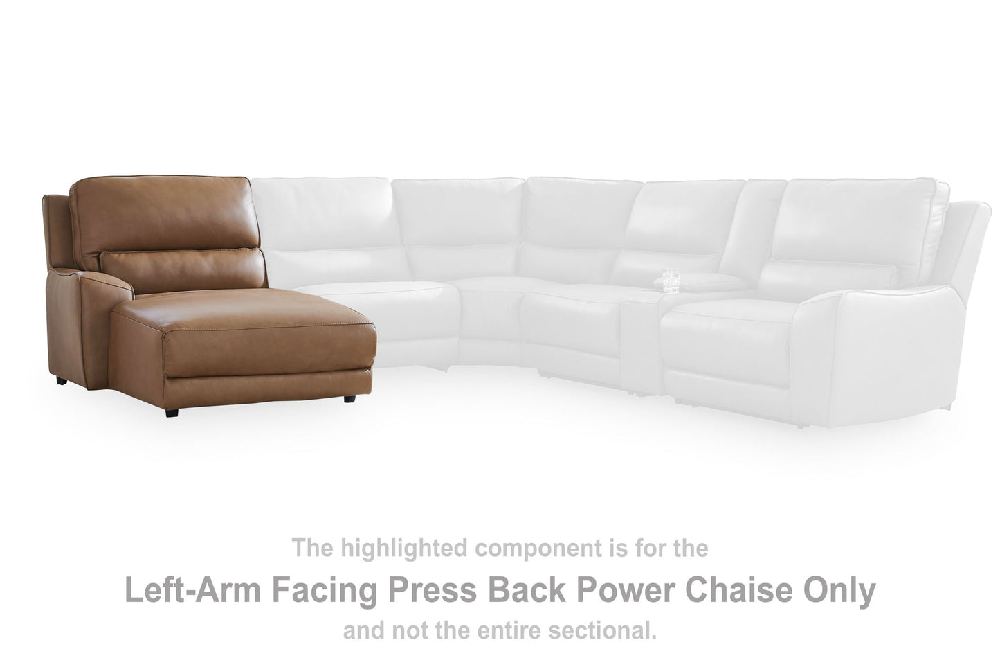 Silverbrooke - LAF Press Back Power Chaise - Caramel