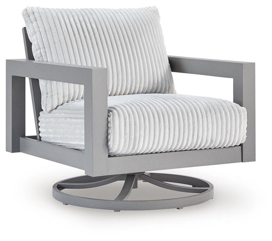 Moonlight View - Swivel Chair With Cushion - Gray