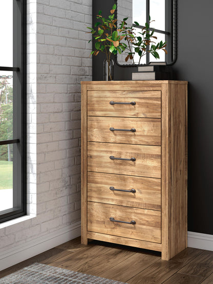 Branstony - Five Drawer Chest - Brown