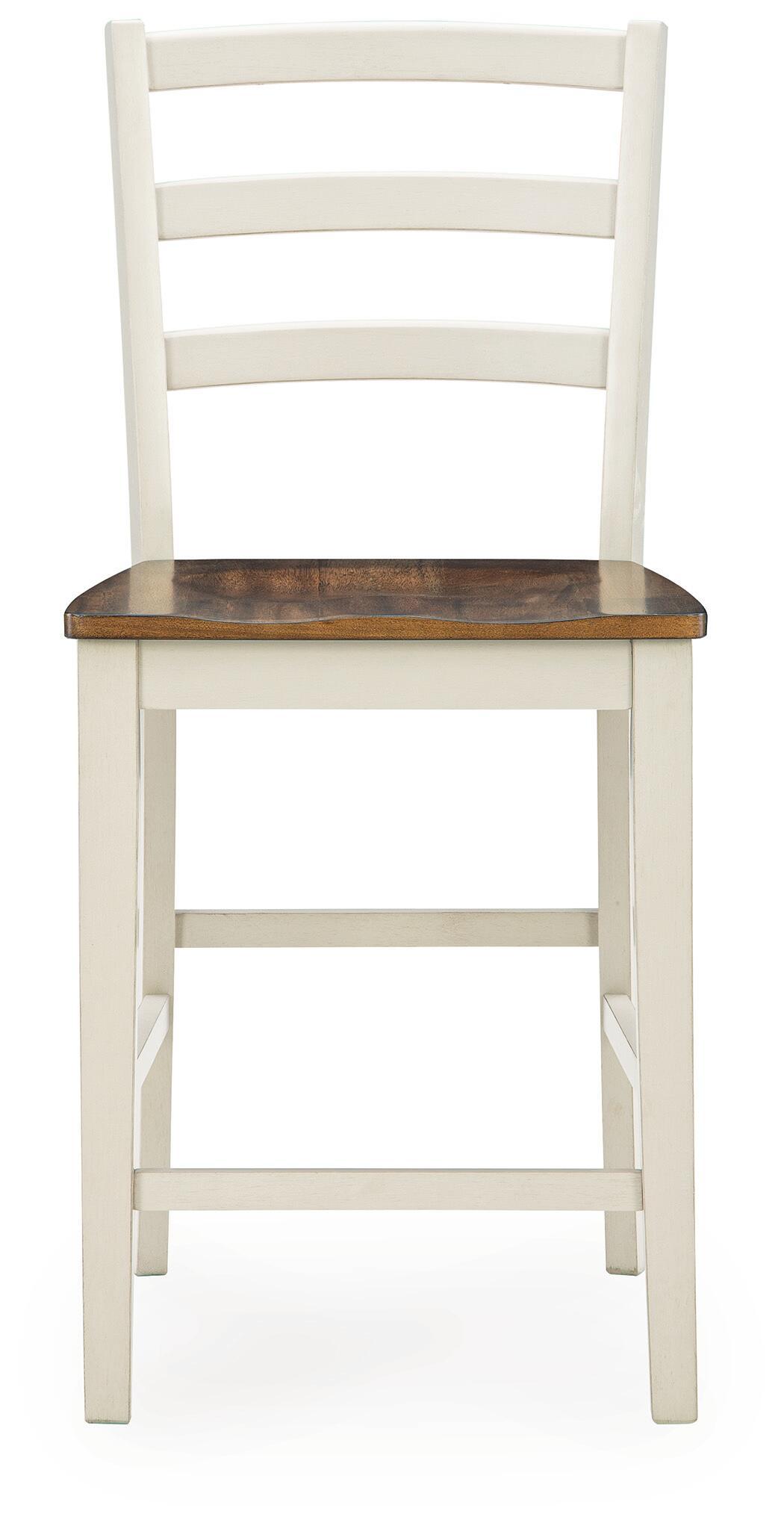 Jendanton - Barstool (Set of 2) - Brown / Antique White