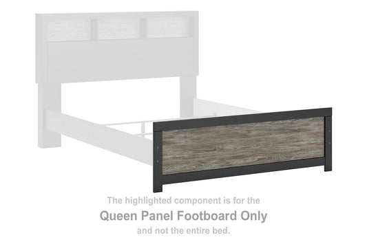 Jonnifer - Queen Panel Footboard - Black / Gray