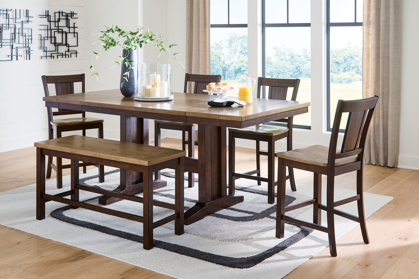 Anixburg - Dining Room Counter Height Set