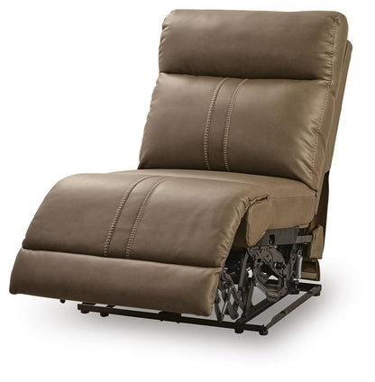 Max-Media - Power Armless Recliner With Adjustable Headrest - Biscotti