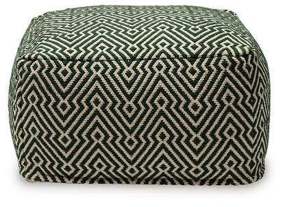 Abacy - Pouf - Green / Ivory