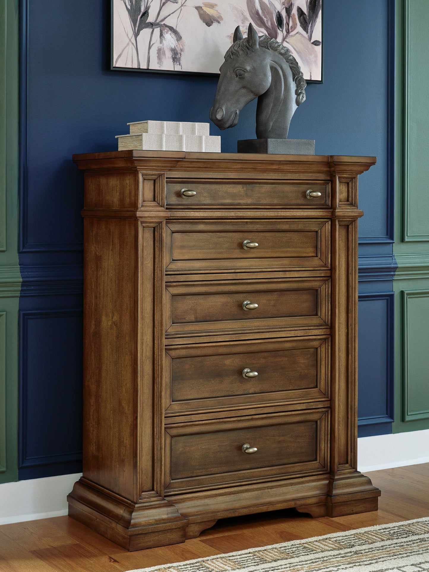 Channley - Five Drawer Chest - Brown