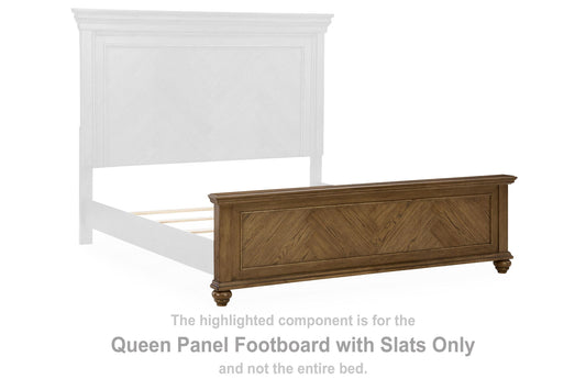Waynely - Queen Panel Footboard With Slats - Medium Brown