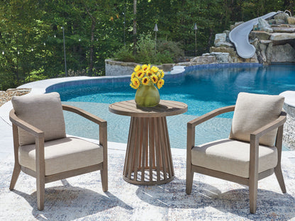Sunset Lake - Outdoor Chairs With Cushions/Table (Set of 3) - Beige