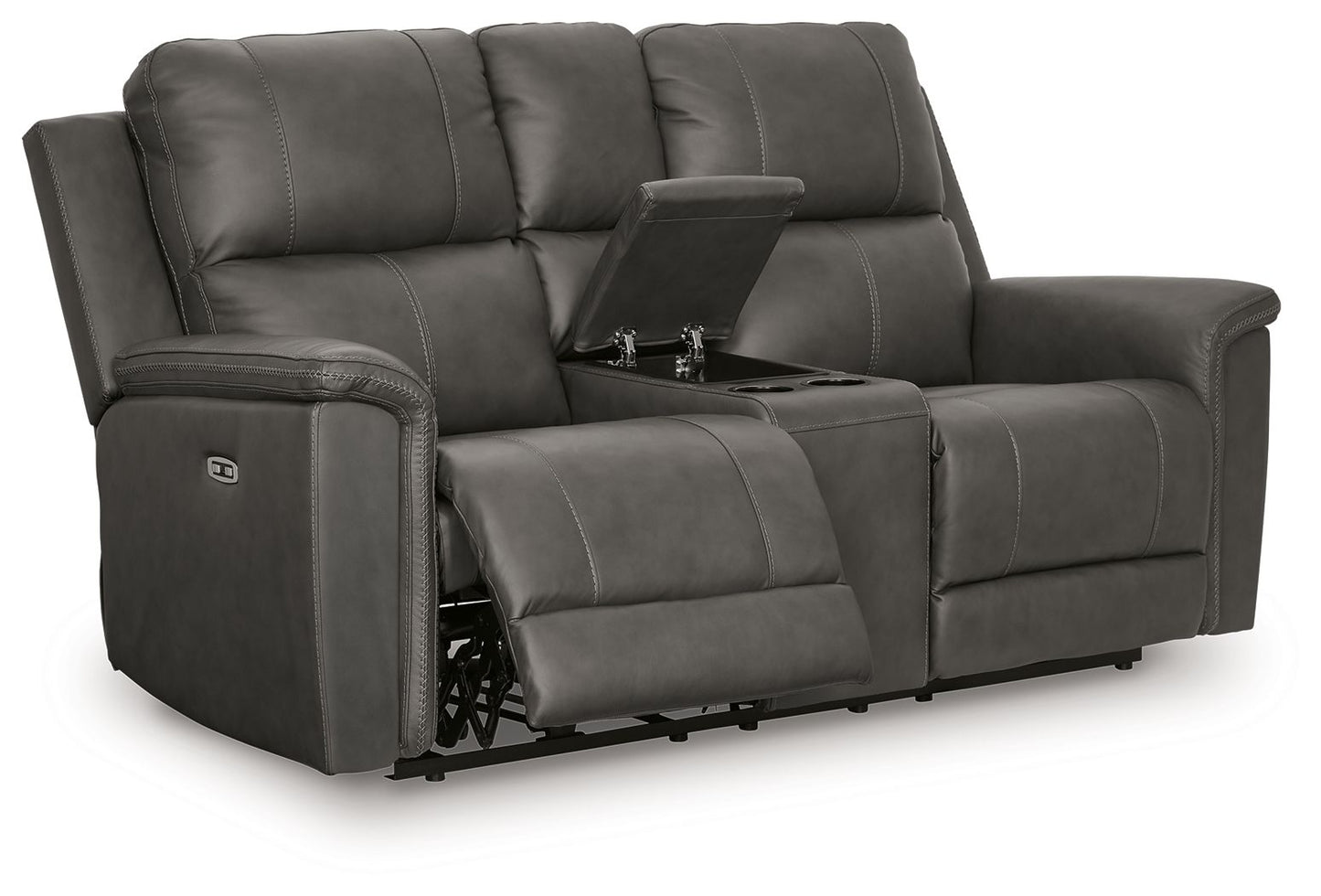 Beryton - Power Reclining Loveseat With Console / Adjustable Headrest