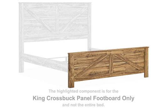 Branstony - King Crossbuck Panel Footboard - Brown