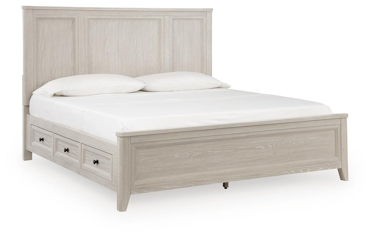 Cressenda - King Panel Storage Bed - Dove White