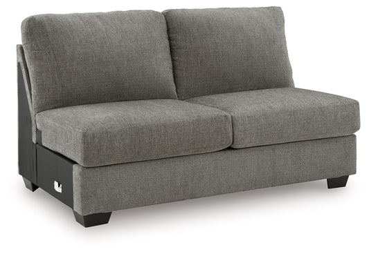 Newellen - Armless Loveseat - Greystone