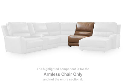 Silverbrooke - Armless Chair - Caramel
