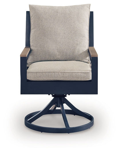 Mabry Shores - Swivel Chair With Cushion (Set of 2) - Blue