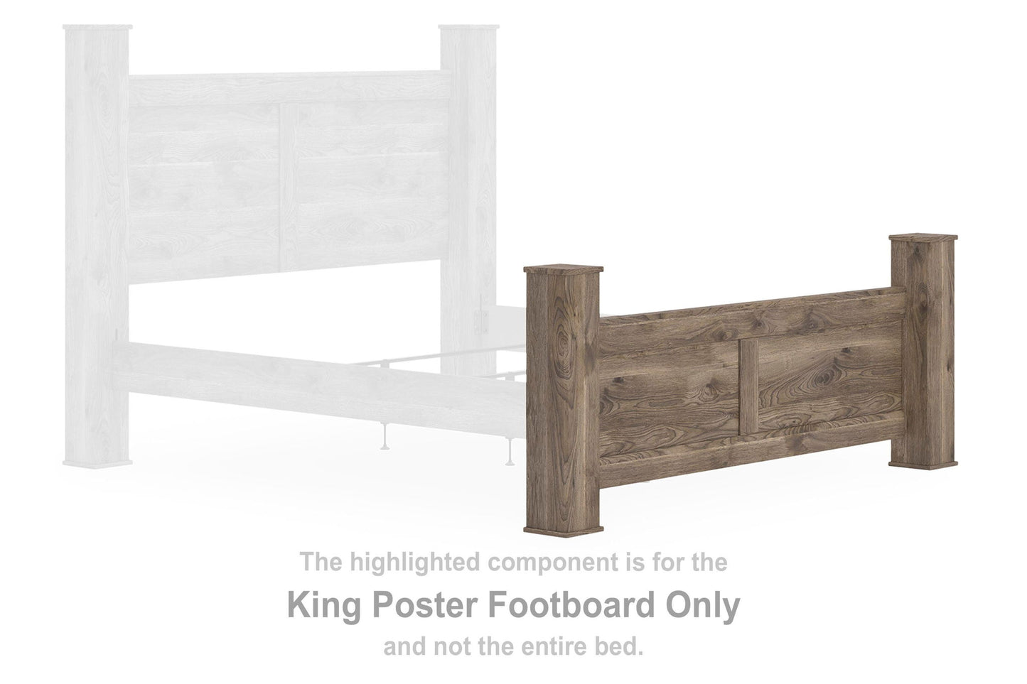 Keithland - King Poster Footboard - Brown