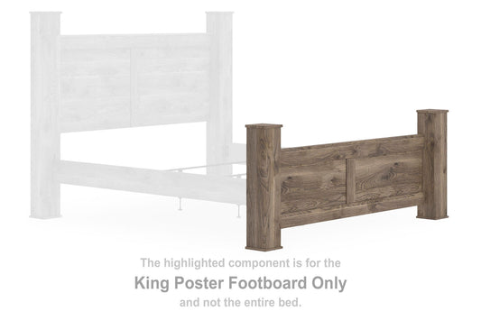 Keithland - King Poster Footboard - Brown