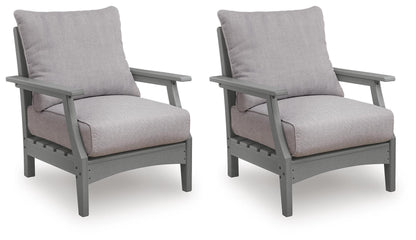 Lone View Bay - Lounge Chair With Cushion (Set of 2) - Gray