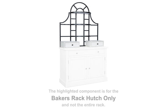 Chadworth - Bakers Rack Hutch - White / Black