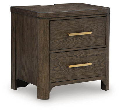Darimore - Two Drawer Night Stand - Burnished Brown