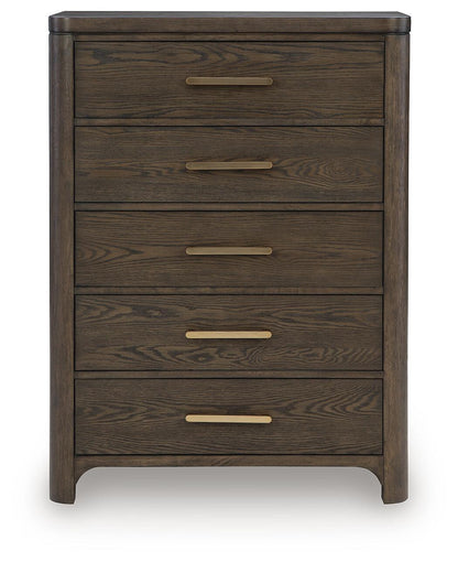 Darimore - Five Drawer Chest - Burnished Brown