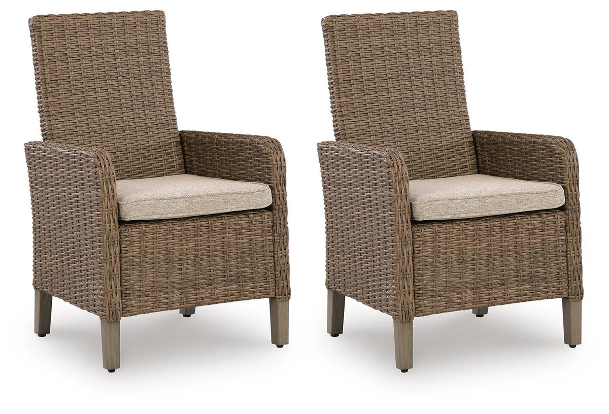 Revare Beach - Arm Chair With Cushion (Set of 2) - Beige