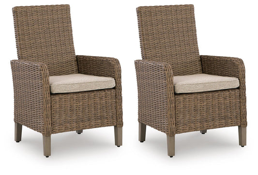 Revare Beach - Arm Chair With Cushion (Set of 2) - Beige