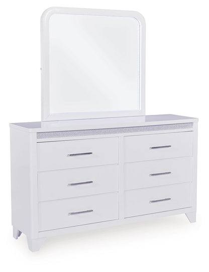 Frostlyn - Dresser And Mirror - White