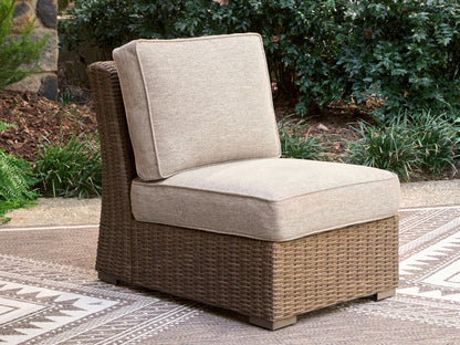 Revare Beach - Armless Chair With Cushion - Beige