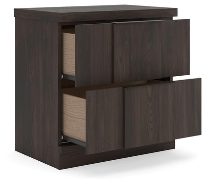 Jadiston - Two Drawer Night Stand - Dark Brown