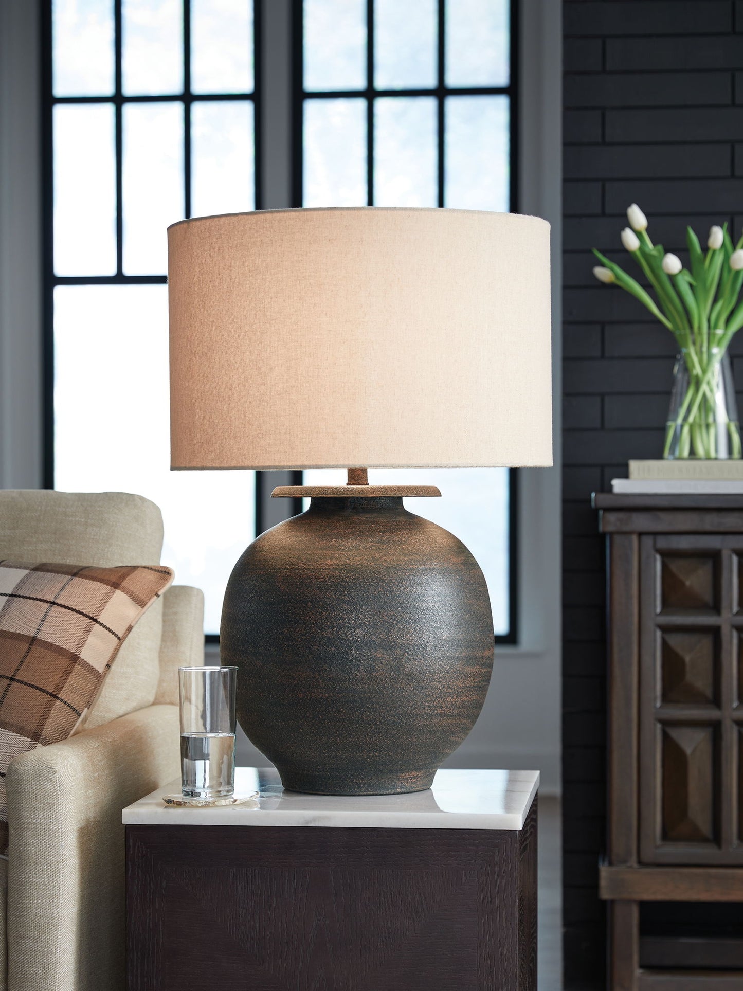 Carlenbury - Metal Table Lamp - Antique Brown