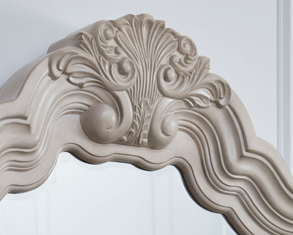Andonhall - Bedroom Mirror - Antique White