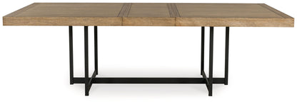 Tomtyn - Rectangular Dining Room Extension Table - Light Brown