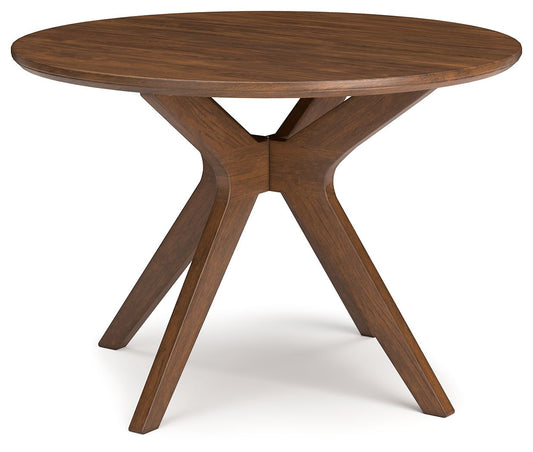 Lyncott - Round Dining Room Table - Brown