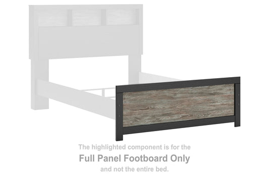 Jonnifer - Full Panel Footboard - Black / Gray