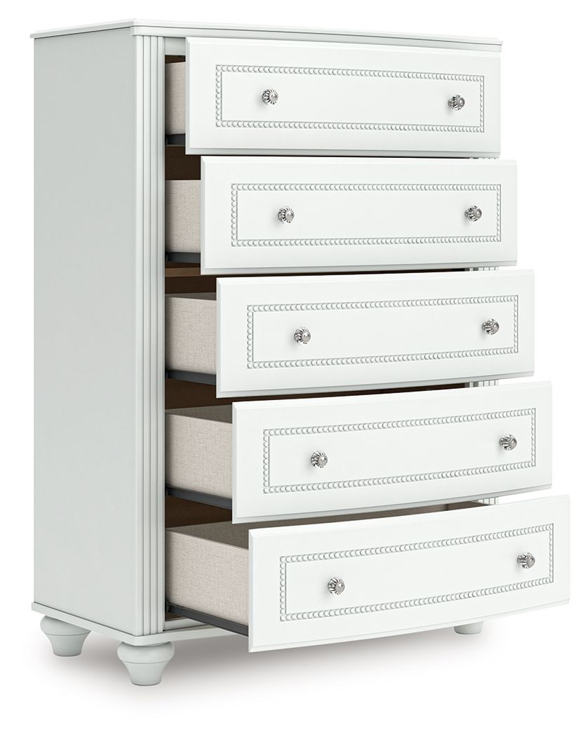 Maylilly - Five Drawer Chest - White