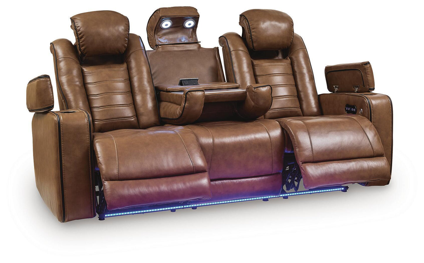 Metro Oasis - Power Reclining Sofa With Adjustable Headrest - Amber