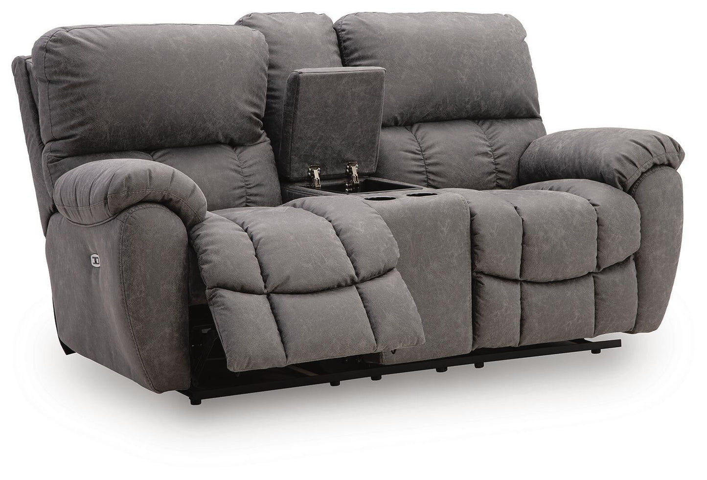 Hadrian Pike - Power Reclining Loveseat/Console/Adjustable Headrest - Galaxy