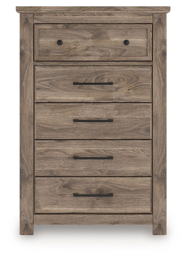 Keithland - Five Drawer Chest - Brown