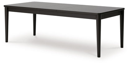 Portdown - Rectangular Dining Room Extension Table - Black