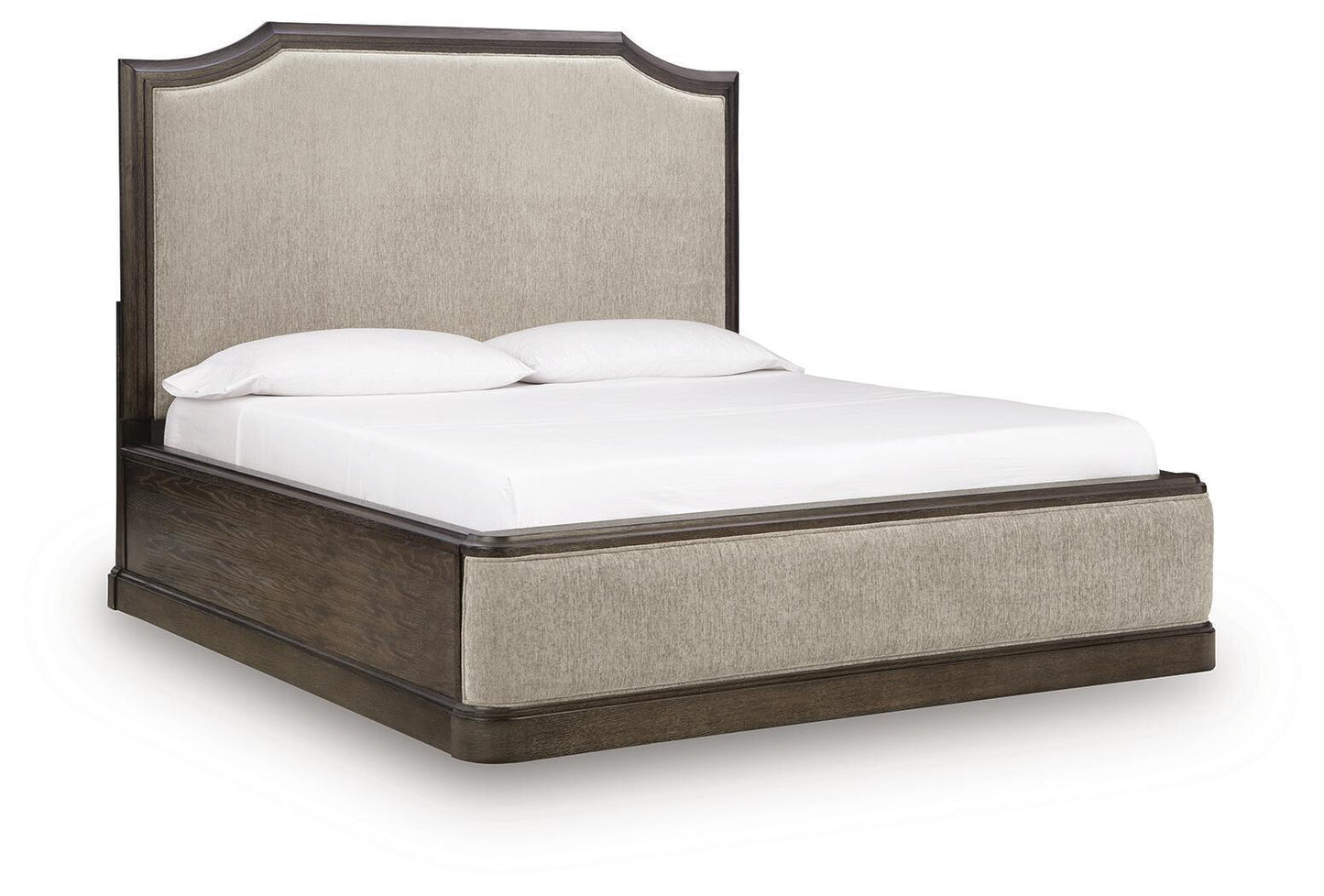 Bannette - King Upholstered Panel Bed - Dark Brown