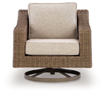 Revare Beach - Swivel Lounge With Cushion - Beige