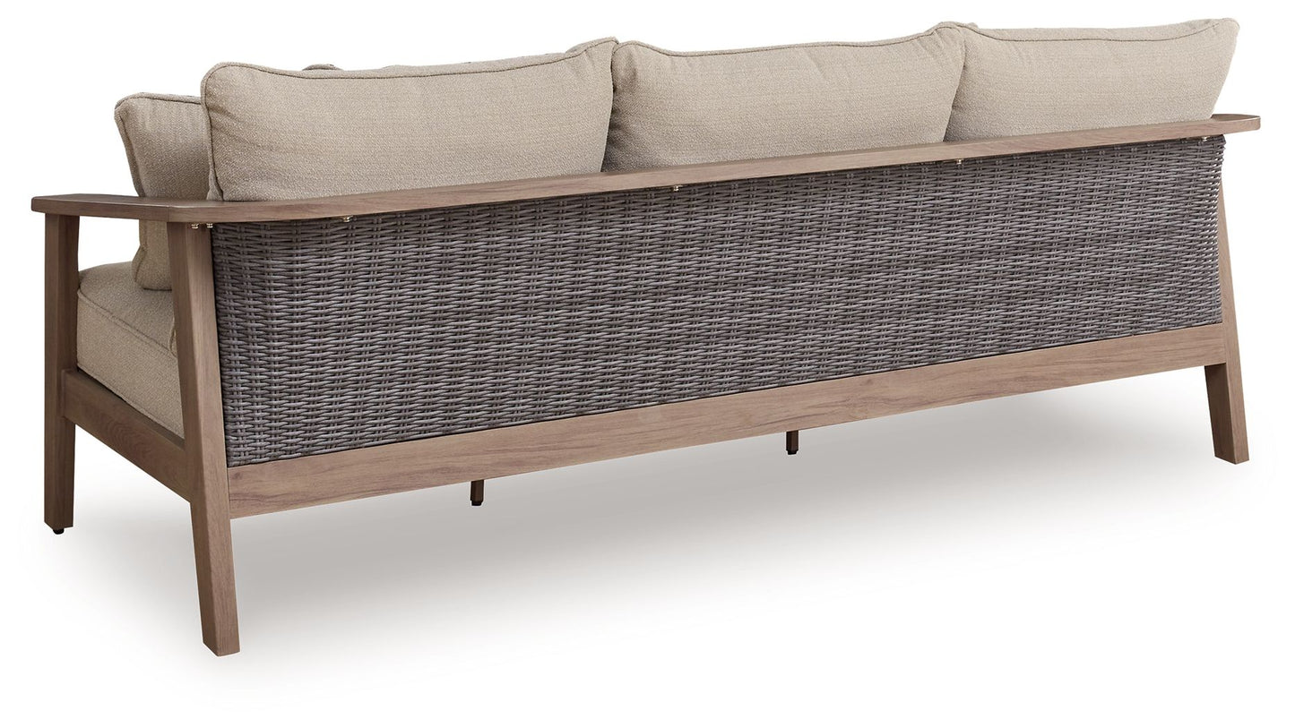 Francis Beach - Sofa With Cushion - Natural / Gray