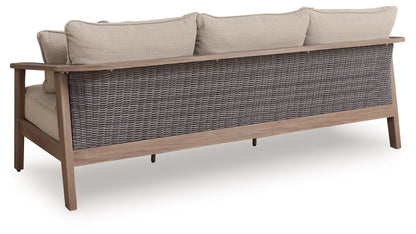 Francis Beach - Sofa With Cushion - Natural / Gray