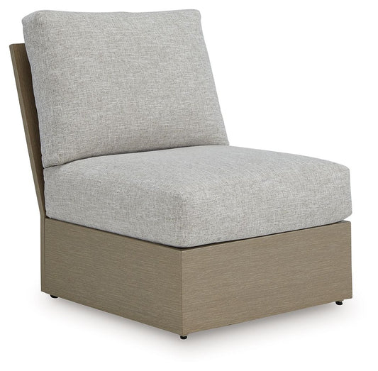 Kimpton Isle - Armless Chair With Cushion - Brown / Beige